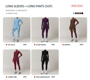 Ensemble de sport deux pièces pour femme : Leggings de yoga respirants et écologiques à taille mi-haute en Spandex/Polyester et veste de sport zippée pour l'entraînement - Product Image 5