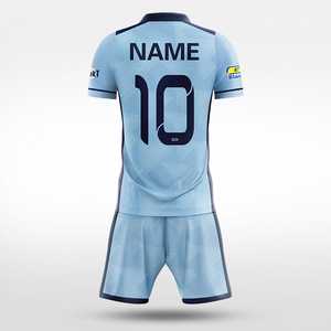 Custom Soccer Sports Uniform Breathable Football Team Jersey and Shorts Set - Product Image 3