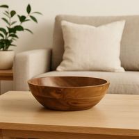 Groothandel houten salade schaal - rond MT Exports merk, geschikt voor feestjes en keuken, vaatwasserbestendig, handgemaakt, klassiek design
