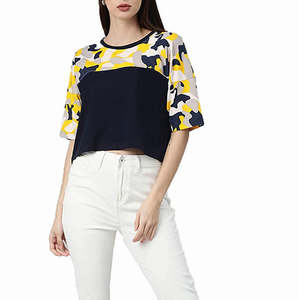 Camiseta de Cuello Redondo Ajustada y Sexy para Mujer, Lisa, de Corte Regular, Personalizable, de Verano, de Secado Rápido, Transpirable y Ecológica, al por Mayor - Product Image 4