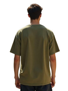 Camiseta extragrande para hombre, holgada, transpirable, de algodón, informal, estilo urbano, con hombros caídos, media manga, cuello redondo, cómoda - Product Image 2