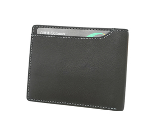 [Best Price] Castello Genuine Leather RFID Slim Bi-fold Short <b>Men's</b> <b>Wallet</b> Embossed Logo Black Dark Brown Open Polyester QC - Product Image 2
