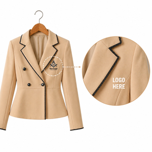 Blazer de Doble Botonadura con Logotipo Bordado para Mujer, Ropa Griega Delta Sigma, Regalia Masónica, Prenda de Otoño - Product Image 1