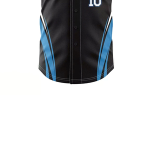 Maillot de baseball professionnel pour sublimation OEM, noir à rayures dorées, personnalisé pour équipe, taille adulte, grande taille, respirant, séchage rapide - Product Image 6