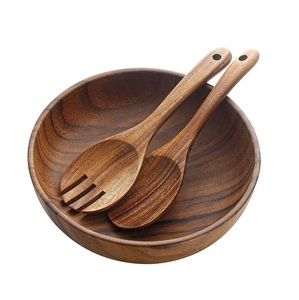 Bol de service en bois naturel pour les réunions de famille, présentoir à fruits frais et accents rustiques charmants pour la maison - Product Image 6