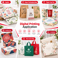 Mesin Cetak Inkjet Digital Kecepatan Tinggi 30m/menit, Cetak Flat-to-Flat dan Roll-to-Roll untuk Kertas Label Perekat Sendiri