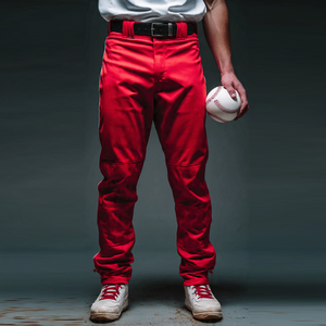 กางเกงกีฬาลายทางสำหรับฝึกซ้อมซอฟต์บอล กางเกงเบสบอลชายแบบมีกระดุมที่เอวพร้อมกระเป๋า - Product Image 6