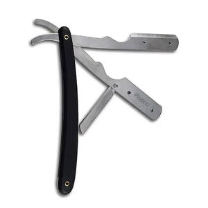 Navaja de barbero, herramientas de barbería, navaja para el cabello con mango de acero inoxidable, navaja de afeitar plegable de filo recto - Product Image 4