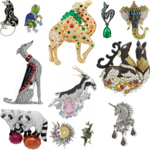 <span class=keywords><strong>Lot</strong></span> de broches de luxe en strass, broches de styliste - Product Image 5