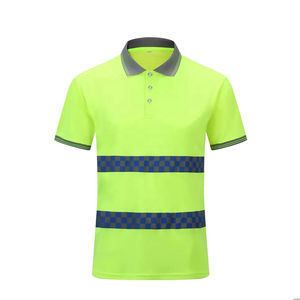 Polo de sécurité haute visibilité Classe 3 ANSI EN ISO 20471 Imperméable Réfléchissant Manches Courtes Respirant Travaux de Construction Hommes - Product Image 5