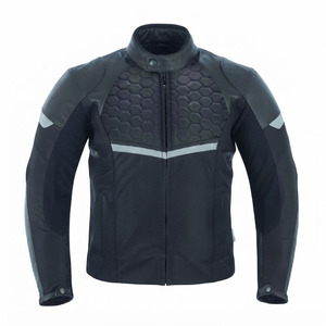 Blouson de moto pour homme personnalisé avec logo, en textile, Cordura, maille, cuir, armure hybride, matelassage nid d'abeille, réfléchissant, pour l'été - Product Image 1