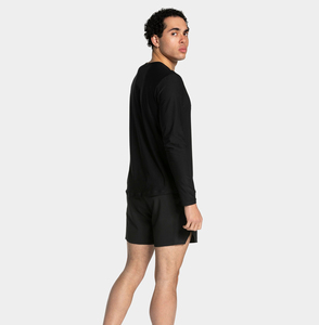Sudadera de color sólido para hombre, material ligero de mezcla de algodón para comodidad y estilo durante todo el día - Product Image 4