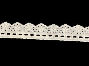 Tela de encaje festoneado de algodón 100% de primera calidad, ecológica, de secado rápido, transpirable y ligera, color blanco. - Product Image 2