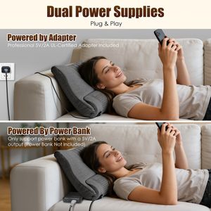 Cuscino Massaggiante Ergonomico in Memory Foam per Collo con Riscaldamento a 3 Livelli, Vibrazione a 3 Intensità, Timer 30 Minuti, Massaggiatore per Schiena - Product Image 6