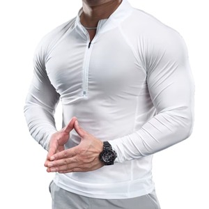 Fabricant de vêtements de sport personnalisés, vêtements de compression pour la gym, vêtements de sport en coton et polyester, impression sérigraphique, broderie, OEM, ODM - Product Image 4