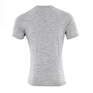 เสื้อยืดคอกลมแขนสั้นสีเบจสำหรับผู้ชาย ทรงปกติ ผ้าฝ้ายถักเนื้อเจอร์ซีย์ สีพื้นเรียบ - Product Image 5