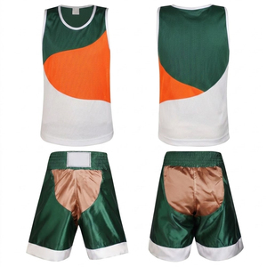 Nouveaux uniformes de boxe professionnels fabriqués sur mesure en polyester/coton avec impression par transfert thermique - Product Image 1