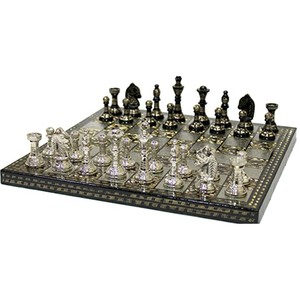 Juego de Ajedrez de Metal de Lujo, Tablero de Madera, Piezas de Metal Hechas a Mano, Acabado de Latón Vintage, Juego de Mesa Decorativo Clásico de Lujo, Juego de Regalo - Product Image 5