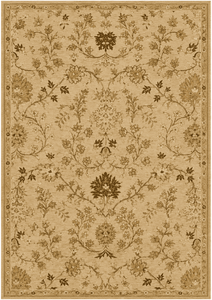 Tapis de salon élégant et durable, motif floral d'inspiration persane, ivoire et rouille, style persan, pour salon et chambre, taille moyenne - Product Image 2