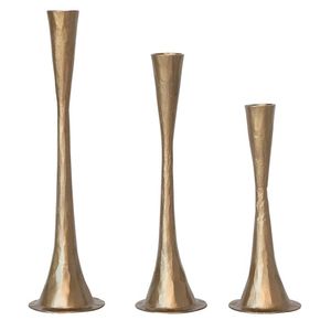 Golden Metal Candlestick Holder Handmade Customized Aluminium Candle Stand For Home & Event Decoration Christmas Candle Holders - Product Image 1