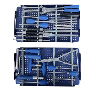 Ensemble d'instruments de chirurgie de la colonne vertébrale, classe I, stérilisation manuelle à haute température, boîte en aluminium, instruments chirurgicaux pour ponts osseux - Product Image 1