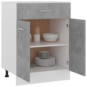 23.6 grigio cemento "x 18.1" x 32.1 "mobili da cucina in legno con fondo cassetto - Product Image 3