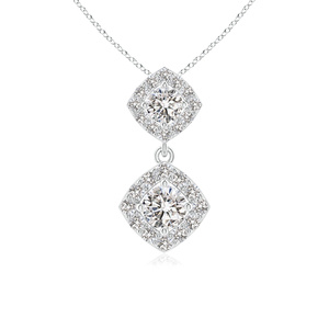 Pendentif Solitaire Classique Vaayu Jewels en Or 10K 14K 18K et Argent 925 935 avec Diamant de Laboratoire pour Femme, Bijou de Mariage Coupe Ronde - Product Image 3