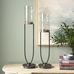 Modern Glass <b>Candle</b> Stand Cylinder Shape Heat Resistant Home Decoration Centerpiece for Dining and Living Room - Product Image 4