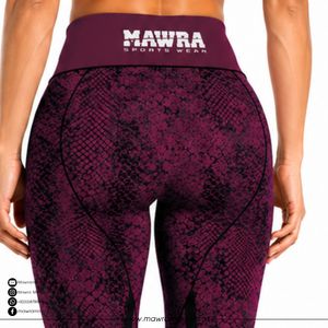 Leggings de yoga taille haute pleine longueur avec imprimé animal et logo sur la jambe droite, pantalon pour femme en spandex extensible dans les quatre sens - Product Image 4
