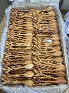 BEST SELLER Cuillères en bois robustes et écologiques en gros – Ensemble de vaisselle naturelle en gros - Product Image 5