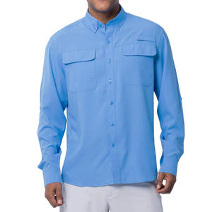 Chemises de pêche et de chasse pour hommes de qualité supérieure, col rabattable, imperméables, respirantes, coupe-vent, UPF 50, séchage rapide, poches cargo - Product Image 1