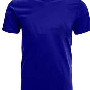 T-shirts bleus à manches courtes avec col rond, coupe classique, t-shirts décontractés en jersey - Product Image 4