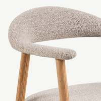 Chaise de salle à manger moderne en teck massif, écologique, avec assise rembourrée, style scandinave, pour appartement, restaurant, maison