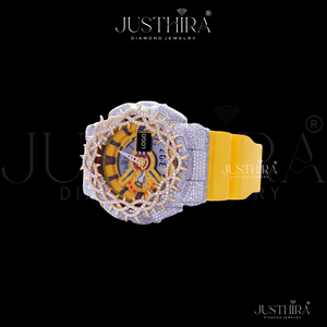 Premium Thorn Golden Bezel With Sparkling VVS Moissanite Diamond <b>Watch</b> <b>For</b> Mens Luxury HipHop Style <b>Wrist</b> <b>Watch</b> <b>For</b> Daily Use - Product Image 3