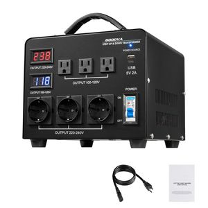 Trasformatore di isolamento e alimentazione per impieghi gravosi da 6000VA con funzione di conversione da 110V a 220V e da 220V a 110V, 3 uscite USA - Product Image 1