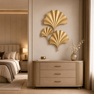 Modern Ginkgo <b>Leaf</b> Aluminium Gold Metal <b>Decorative</b> Sculptural Hanging <b>Wall</b> Art for Living Room Bedroom Birthday - Product Image 2