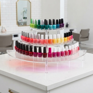 Acrylic Tiered Display <b>Stand</b> Clear Counter-top Display Riser Retail Showcase Organiser for Cosmetics Jewellery Collectables - Product Image 6