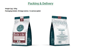 กาแฟโรบัสต้าคั่วบด DALAKON 100% จากดักแลค มีคาเฟอีน, บรรจุภัณฑ์กล่อง, ซองซีลซิป - Product Image 5