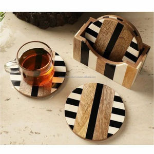 Posavasos Cuadrado de Resina y Madera de Diseño Clásico, Hecho a Mano, Ecológico, Decorativo para Mesa, al Mejor Precio - Product Image 3