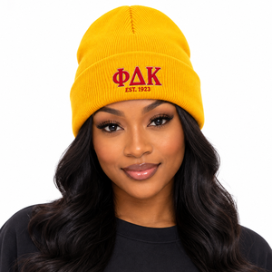 Gorro de Punto para Mujer PDK, Gorro de Invierno Cálido con Detalle de Bordado Clásico, Ajuste Cómodo y Tela Suave - Product Image 1