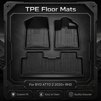 Tapis de sol 3D 5D imperméables en gros pour Byd Atto 2 Yuan Up 2025 2026, accessoires intérieurs RHD
