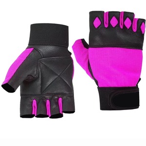 Gants de fitness demi-doigts en cuir de vachette respirant pour la musculation, le cyclisme, la gym et l'entraînement - Product Image 1