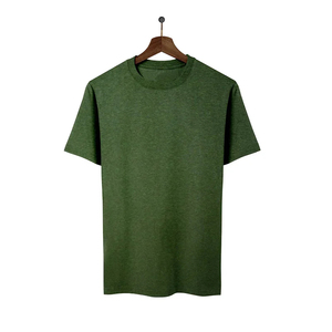 เสื้อยืดแขนสั้นผู้ชาย ผ้าฝ้าย 100% คอกลม สีพื้น ทรงปกติ สวมใส่สบาย ผ้าเจอร์ซีย์ถัก ระบายอากาศได้ดี สีขาว เขียว ดำ - Product Image 3