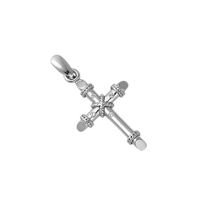 จี้ไม้กางเขนคลาสสิกยูนิเซ็กซ์ได้รับการออกแบบอย่างสวยงามเครื่องประดับเงินชุบทองเหลืองเพชรที่กำหนดเองสำหรับงานปาร์ตี้สวมใส่โลหะอัลลอย - Product Image 3