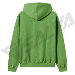 Sweat-shirt à capuche vert pour homme, coupe classique, décontracté, en polaire, avec poches, style tricoté, color block, pour l'automne, éco-responsable 100% - Product Image 2