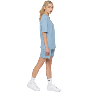 Ensembles deux pièces pour femmes, été, logo personnalisé, manches raglan de haute qualité, sweats à capuche courts zippés, ensembles courts pour femmes, ensembles de détente deux pièces - Product Image 3