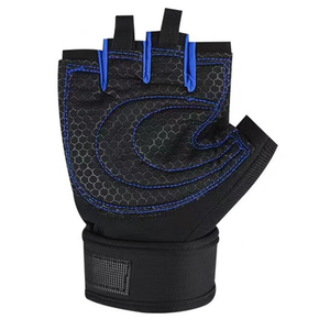 No-slip Polyester Padded Palm Protection Shockproof Breathable Adjustable for Closure Unisex Half Finger <b>Gloves</b> for Cycling - Product Image 5