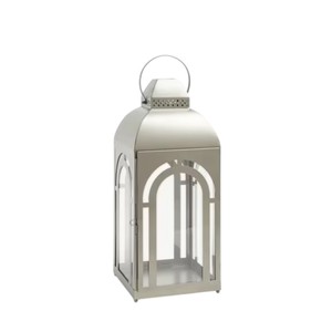 Modern Geometric Gold Lantern Set Luxury Brass and Glass <b>Hurricane</b> <b>Candle</b> Holder with Antique Finish for Home Decor and Wedding - Product Image 3