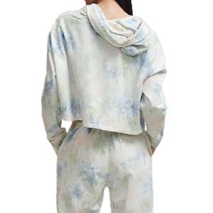 Conjunto Deportivo Personalizado 2025 para Mujer, Informal, de Felpa Lavada, Corto, de Invierno, de Dos Piezas, Top Corto - Product Image 3