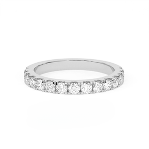 Aarinya Women's 925 <b>Sterling</b> <b>Silver</b> Luxury Classic Office Wear Engagement Party Lab Grown Brilliant Cut Diamond <b>Band</b> <b>Ring</b> - Product Image 2